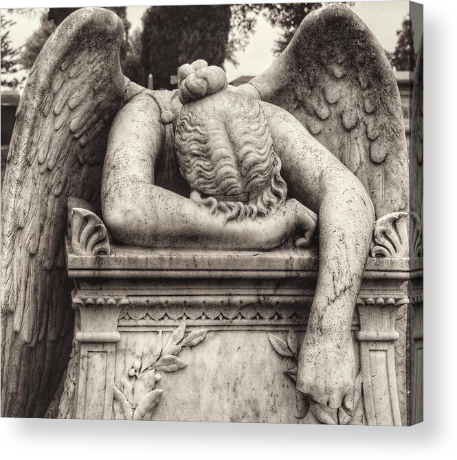 Angel Of Grief Acrylic Print featuring the photograph Angel of Grief by Gia Marie Houck