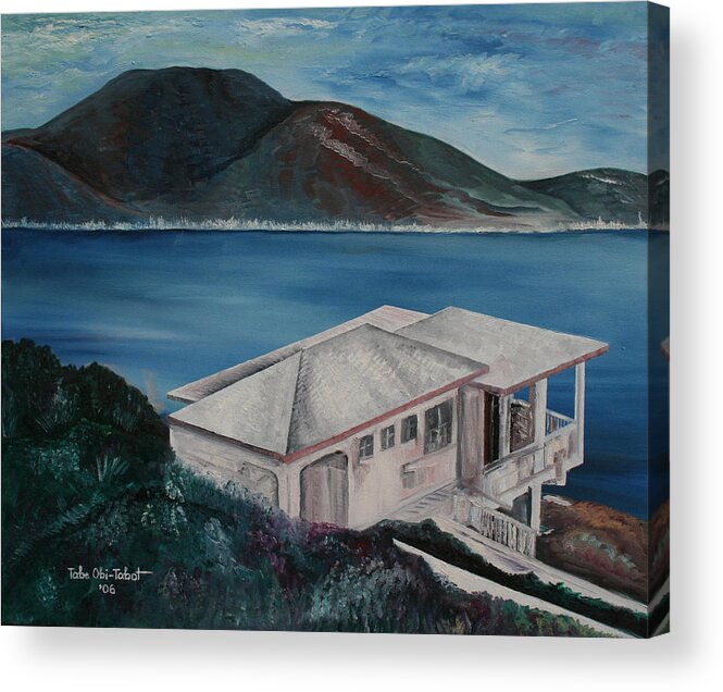Antigua Acrylic Print featuring the painting Antigua by Obi-Tabot Tabe
