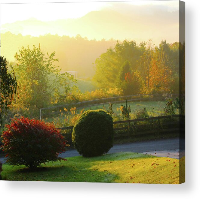 Asheville Acrylic Print featuring the photograph Autumn in The Smokey Mountains by Rod Whyte