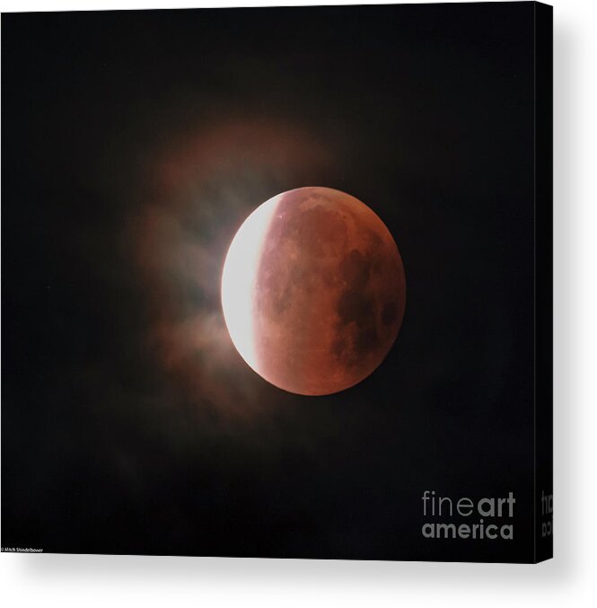 Blood Moon Acrylic Print featuring the photograph Blood Moon  by Mitch Shindelbower