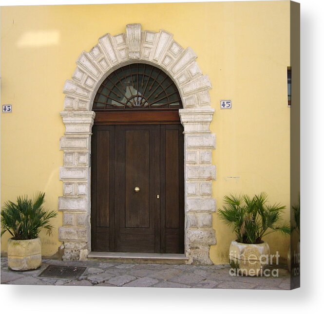 Cityscape Acrylic Print featuring the photograph Brindisi by the sea DOOR by Italian Art