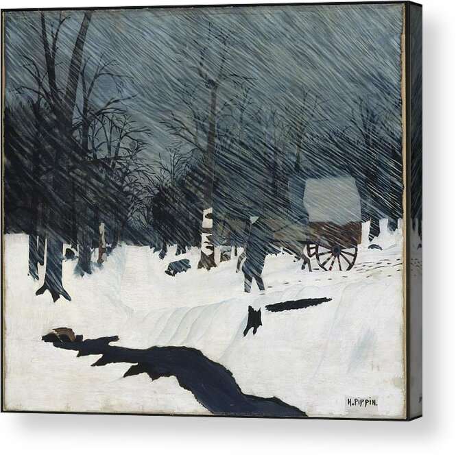 Country Doctor (night Call) Horace Pippin Acrylic Print featuring the painting Country Doctor by MotionAge Designs