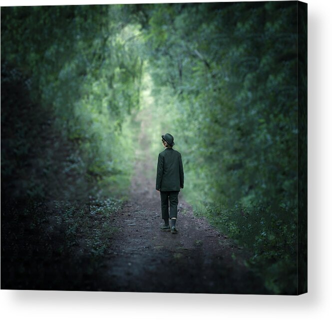 Path Acrylic Print featuring the digital art Country Path by Rick Mosher