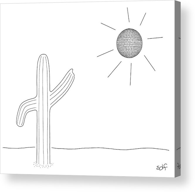 Cactus Acrylic Print featuring the drawing Dancing Cacti by Seth Fleishman