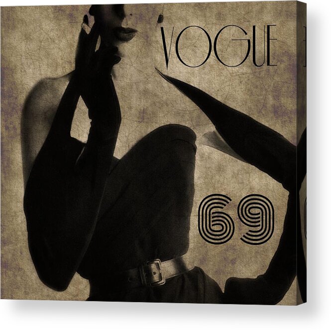 Vintage Acrylic Print featuring the digital art Elegant 69 Vogue by Paul Lovering