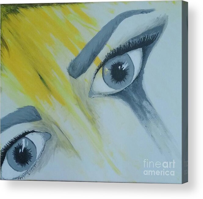 Eyes Acrylic Print featuring the painting Eyes by Heather James