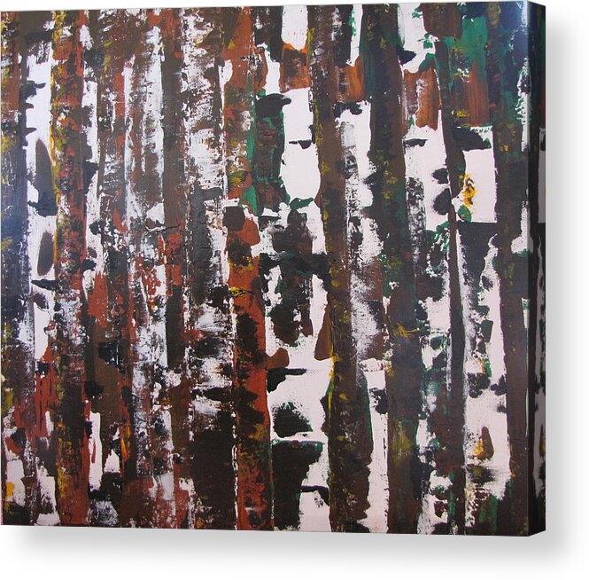 Abstract Acrylic Print featuring the painting Forest For The Trees by Gary Smith