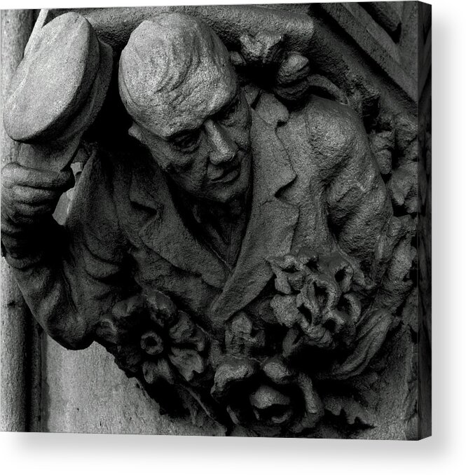 Statute Acrylic Print featuring the photograph Greetings by Emme Pons