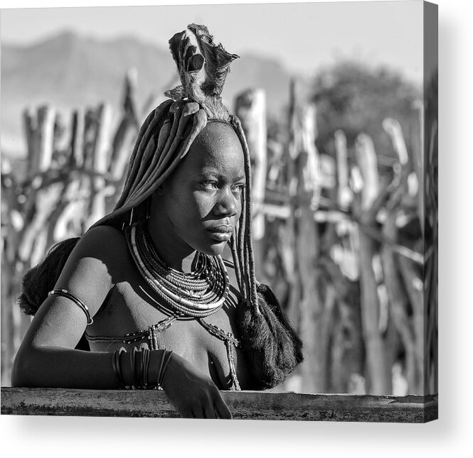 Himba Acrylic Print featuring the photograph Himba Portrait by Rand Ningali