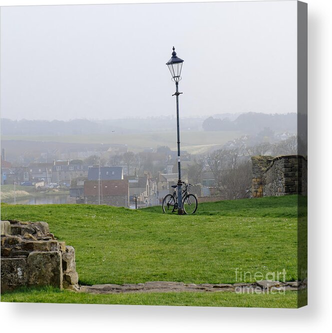 Lamppost Acrylic Print featuring the photograph Lamppost and bike. by Elena Perelman