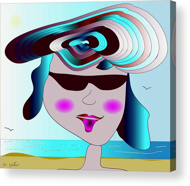 Illustration Acrylic Print featuring the digital art Let the Day Begin #2 by Iris Gelbart