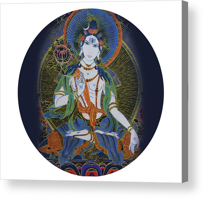 Spirituality Acrylic Print featuring the painting Light giving Shiva by Guruji Aruneshvar Paris Art Curator Katrin Suter