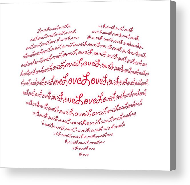 Love Acrylic Print featuring the digital art Love Boom by Scott Carruthers