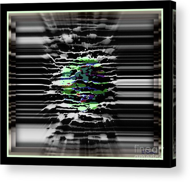 Abstract Acrylic Print featuring the painting Microwaves by Leslie Revels