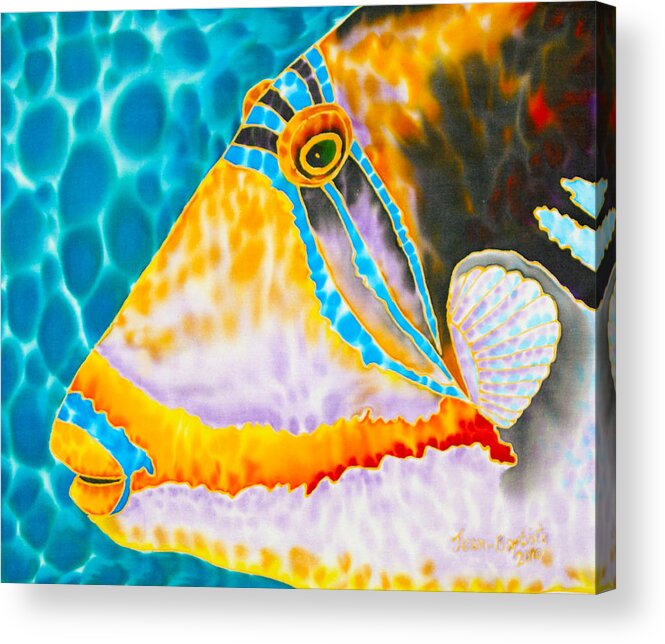 Diving Acrylic Print featuring the painting Picasso Trigger Face by Daniel Jean-Baptiste
