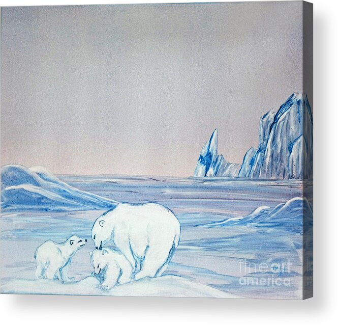 Painting Acrylic Print featuring the painting Polar Ice by Terri Mills