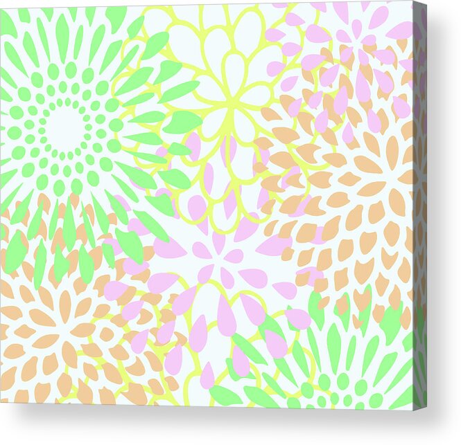 Pastel Colors Acrylic Print featuring the digital art Pretty Pastels by Inspired Arts