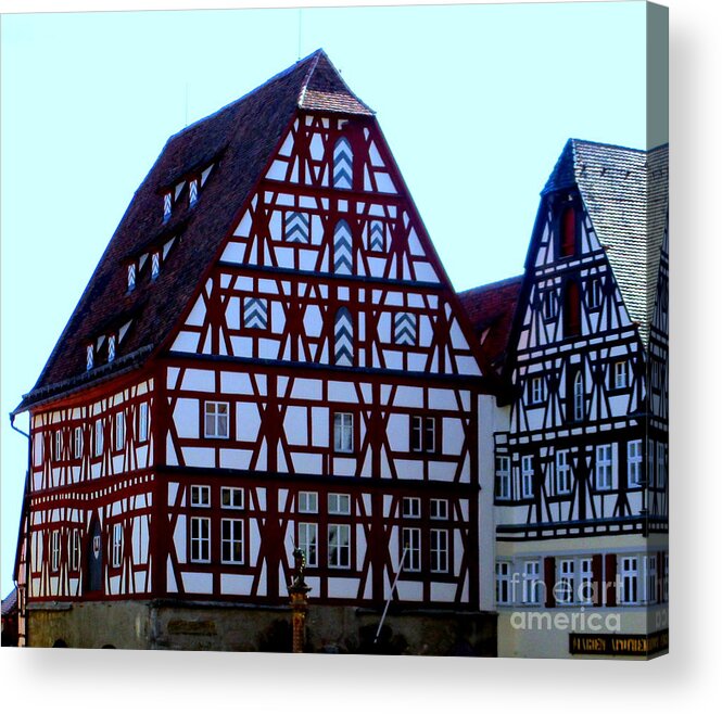 Rothenburg Acrylic Print featuring the photograph Rothenburg 21 by Randall Weidner