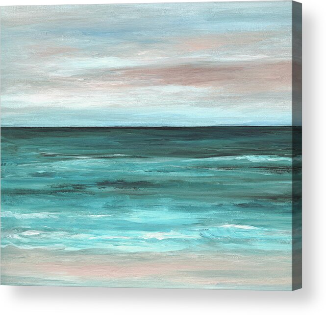 Sea Acrylic Print featuring the painting Sea View 265 by Lucie Dumas