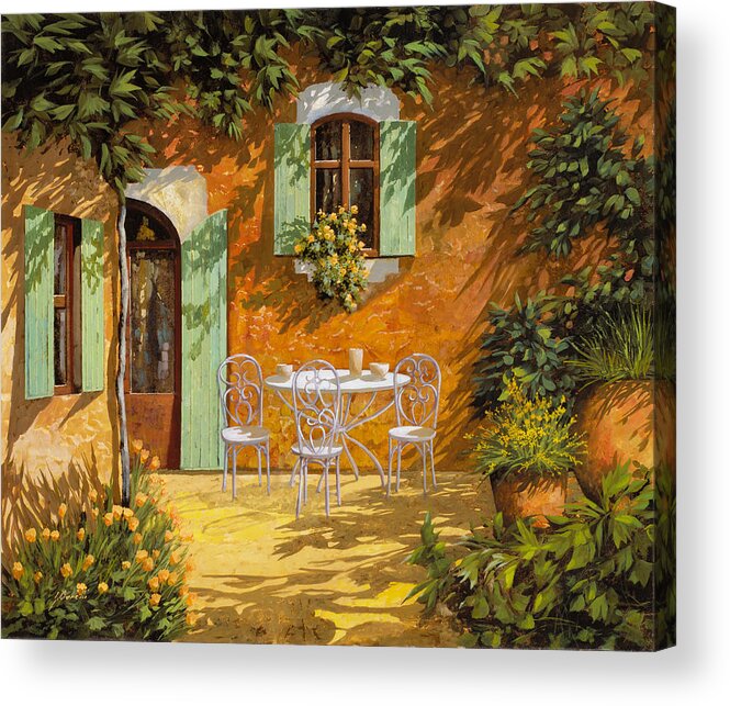 Quiete Acrylic Print featuring the painting Sul Patio by Guido Borelli