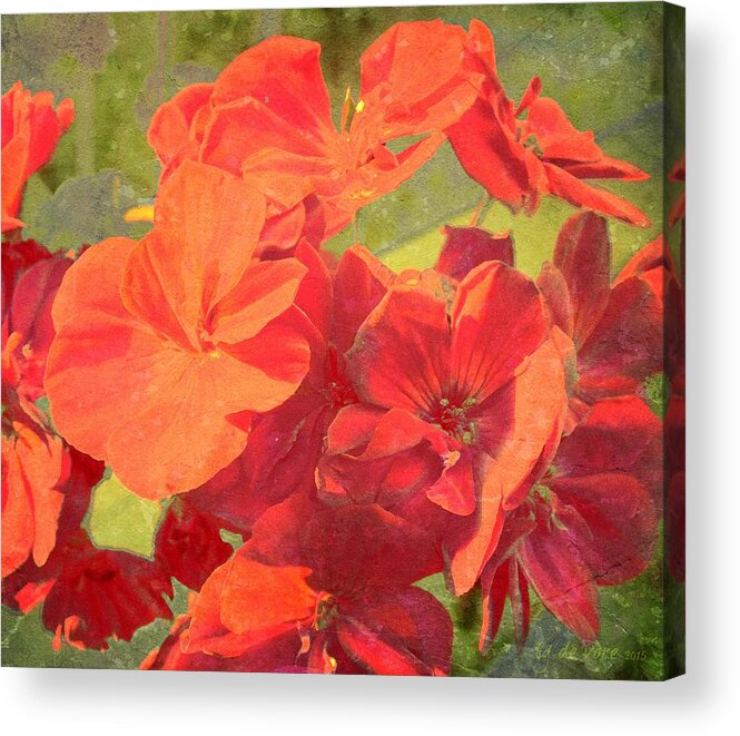 Flora Acrylic Print featuring the digital art Summer Rouge by Tg Devore