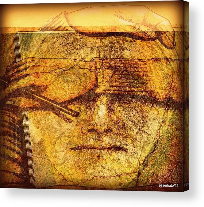 Philosophy Acrylic Print featuring the digital art The Anguish Of The Return Lives In Your Eyes by Paulo Zerbato