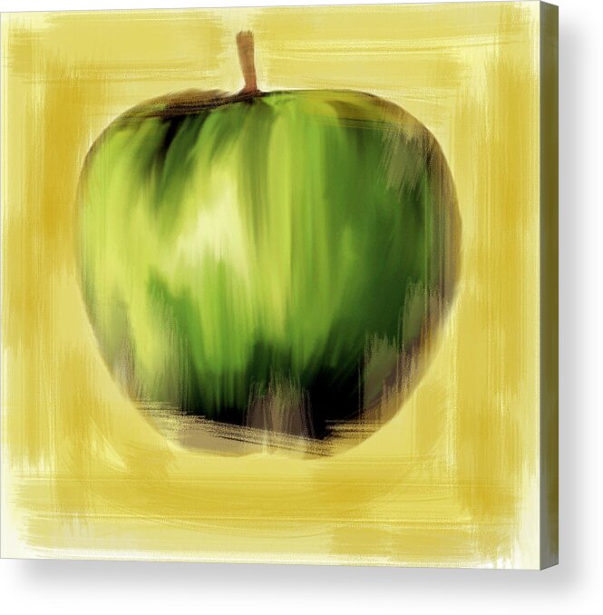Apple Acrylic Print featuring the painting The Creative Apple by Iconic Images Art Gallery David Pucciarelli