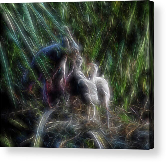 Abstract Acrylic Print featuring the digital art The Great Mother by William Horden