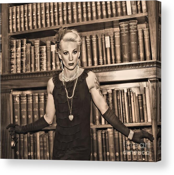 Female Acrylic Print featuring the photograph The Librarian by Jimmy Ostgard