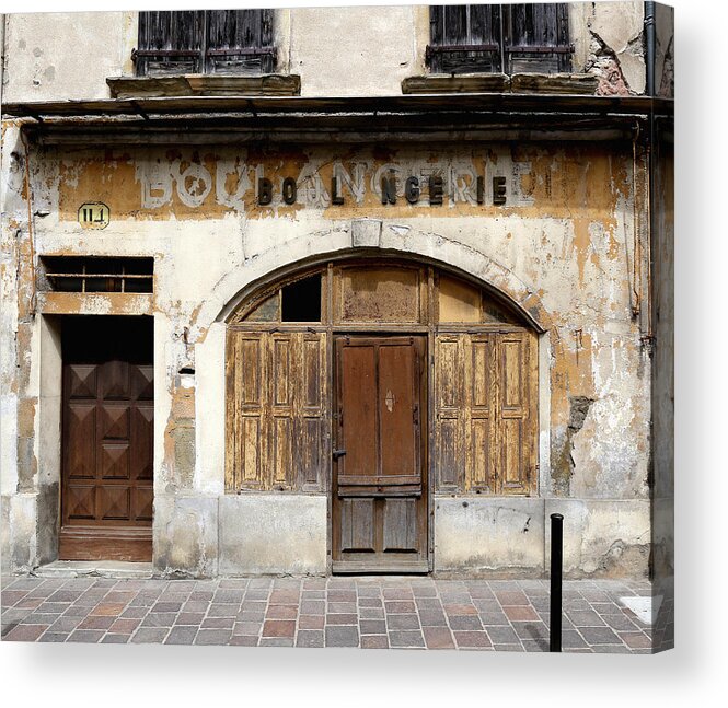 Boulangerie Acrylic Print featuring the photograph Vintage Boulangerie 1 by Andrew Fare