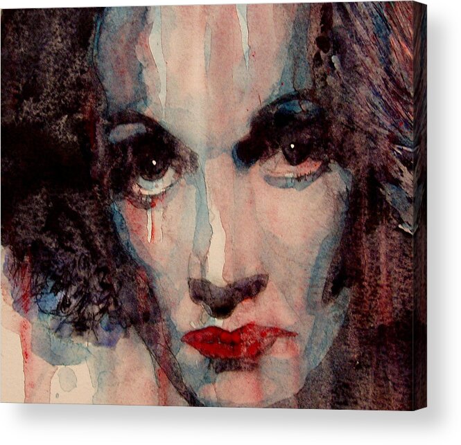 Marlene Dietrich Acrylic Print featuring the painting Where Do You Go My Lovely by Paul Lovering