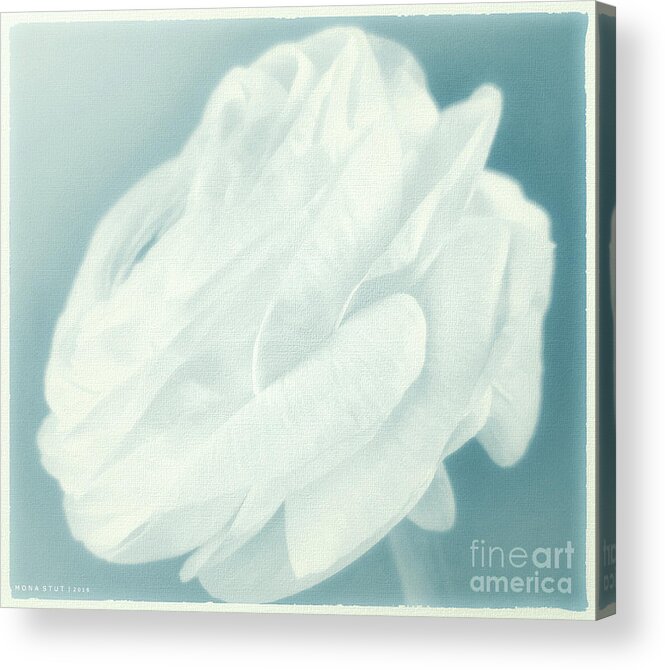 Mona Stut Acrylic Print featuring the digital art White Blanc Weiss by Mona Stut