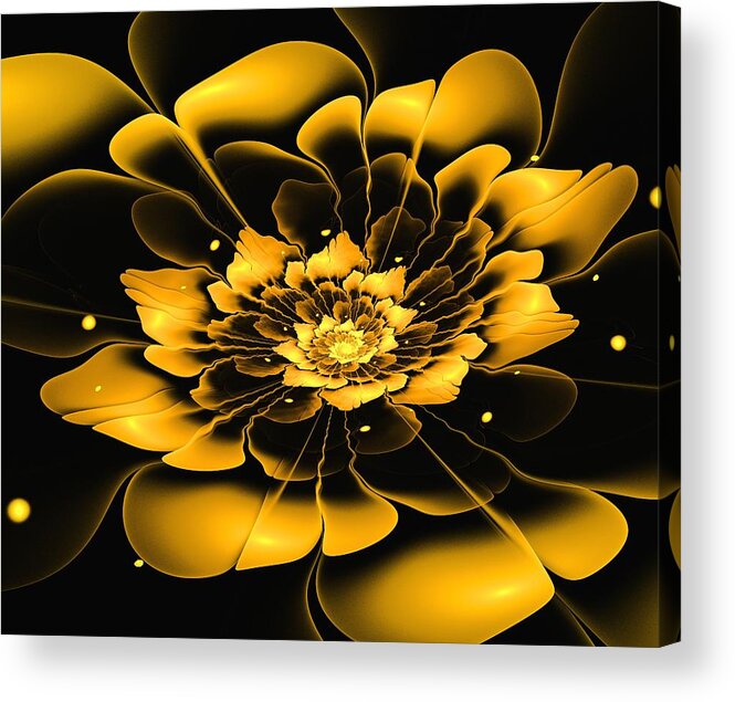 Flower Acrylic Print featuring the digital art Yellow Flower by Anastasiya Malakhova