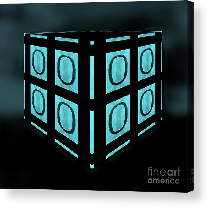 Digital Composite Art Acrylic Print featuring the digital art Your Matrix Cube 2 by Tim Richards
