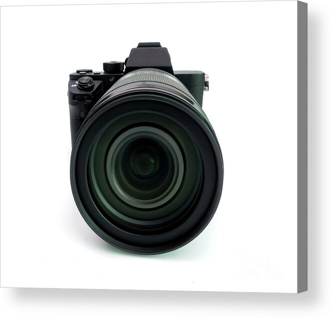 Digital Acrylic Print featuring the photograph Digital Mirrorless Camera With Zoom Lens #1 by Wladimir Bulgar/science Photo Library