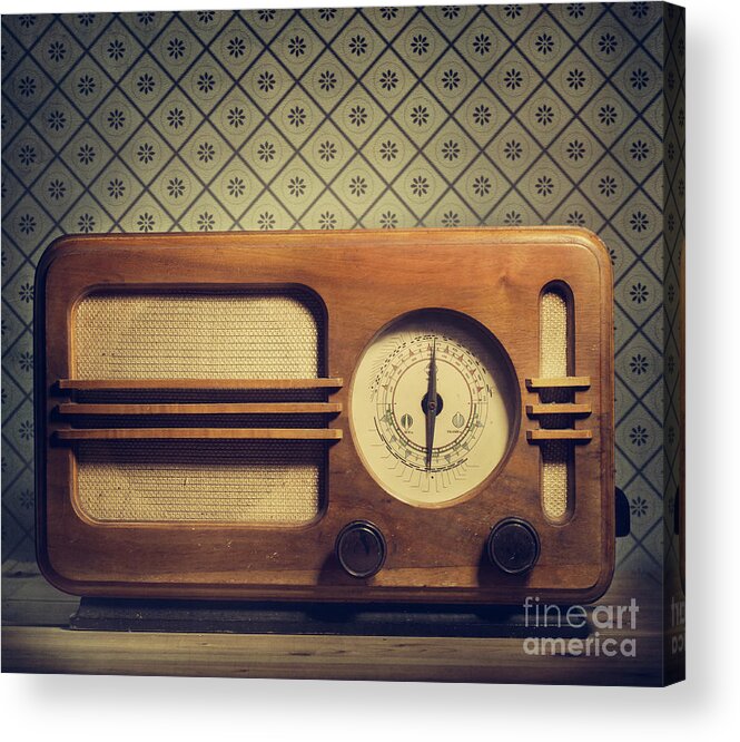 Radio Acrylic Print featuring the photograph Vintage Radio Still life by Jelena Jovanovic