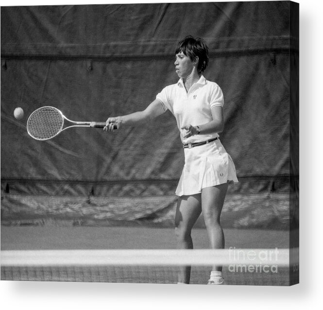 Tennis Acrylic Print featuring the photograph Rosemary Casals #4 by Bettmann