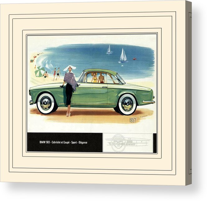 1957 Bmw Acrylic Print featuring the photograph Automotive Art 269 by Andrew Fare