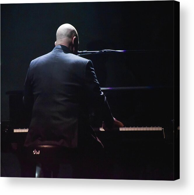 Billy Joel Acrylic Print featuring the photograph Billy Joel tickling the ivories by Alan Goldberg
