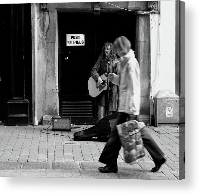 Busker Acrylic Print featuring the photograph Busker by Edward Lee