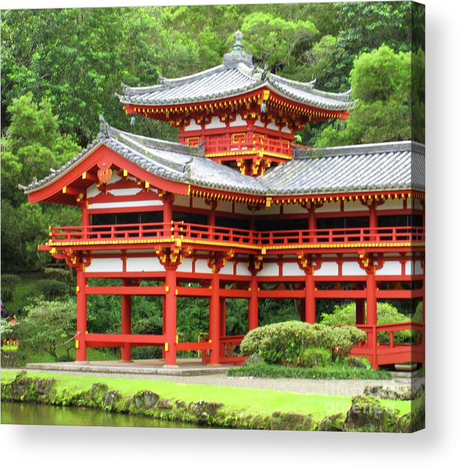 Byodo Acrylic Print featuring the photograph Byodo-In Temple 6 by Randall Weidner