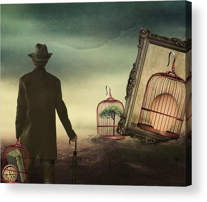 Conceptual Acrylic Print featuring the photograph Conservative by Xibiaohuang