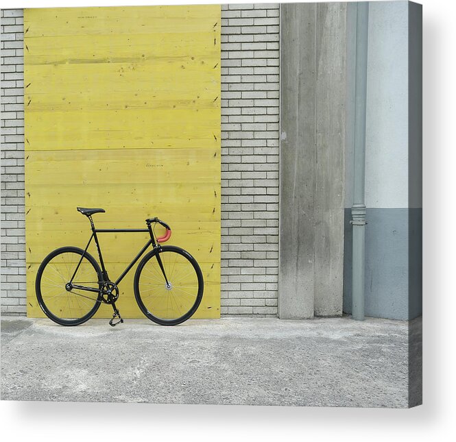 Tranquility Acrylic Print featuring the photograph Fixie by Gaëtan Rossier - Switzerland