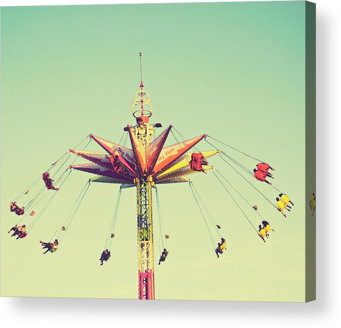 Celebration Acrylic Print featuring the photograph Flying Chairs Ride by Libertad Leal Photography