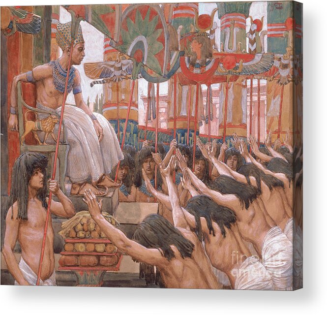 Gouache Acrylic Print featuring the drawing Joseph In Egypt, 1896-1902. Found by Heritage Images