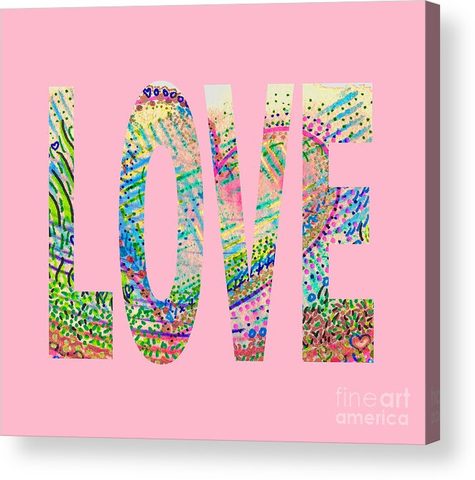 Love Acrylic Print featuring the painting Love 1001 by Corinne Carroll