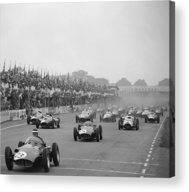 Crowd Acrylic Print featuring the photograph Mike Hawthorn by Express