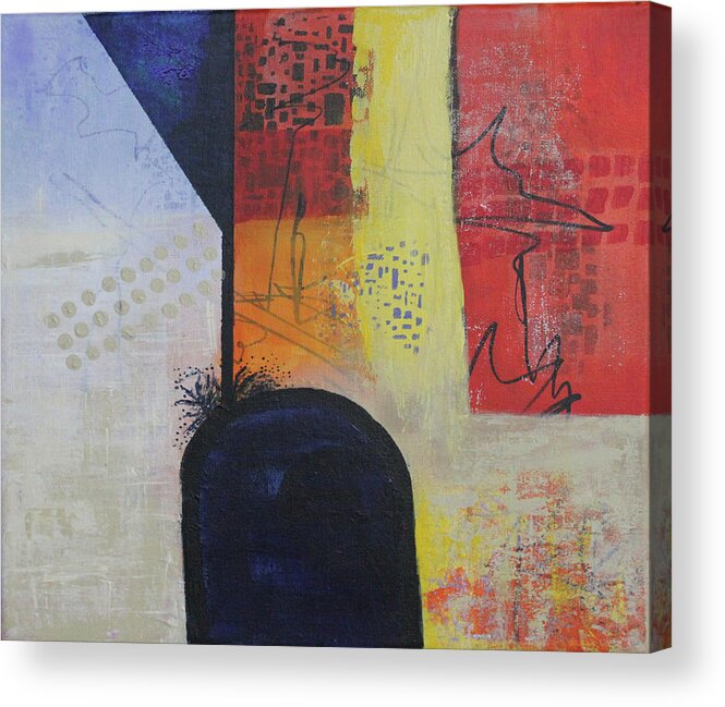 Abstract Acrylic Print featuring the painting Overflowing by April Burton