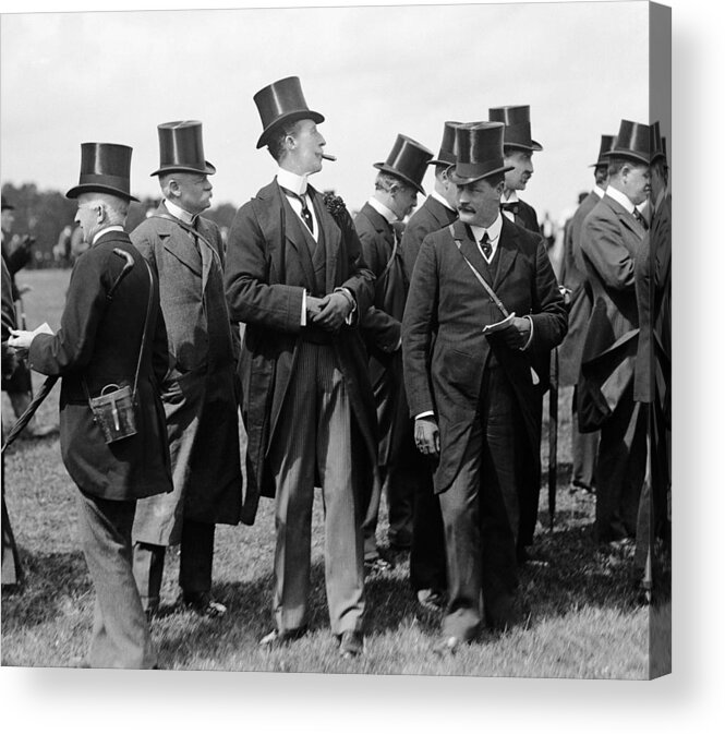 People Acrylic Print featuring the photograph Racing Gents by W. G. Phillips