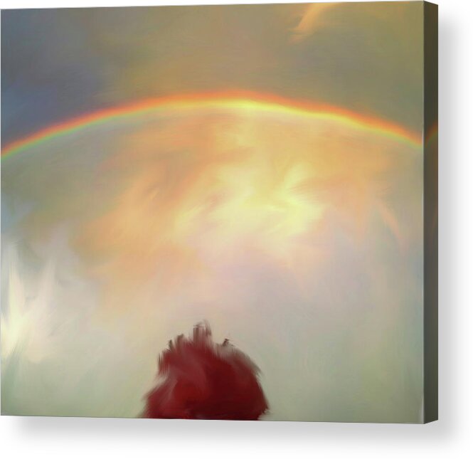 Digital Painting Acrylic Print featuring the mixed media Rainbow over Durango by Jonathan Thompson